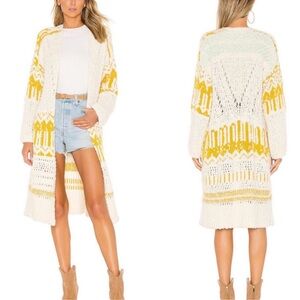 NWT FREE PEOPLE Astrid Combo Cardigan Sweater